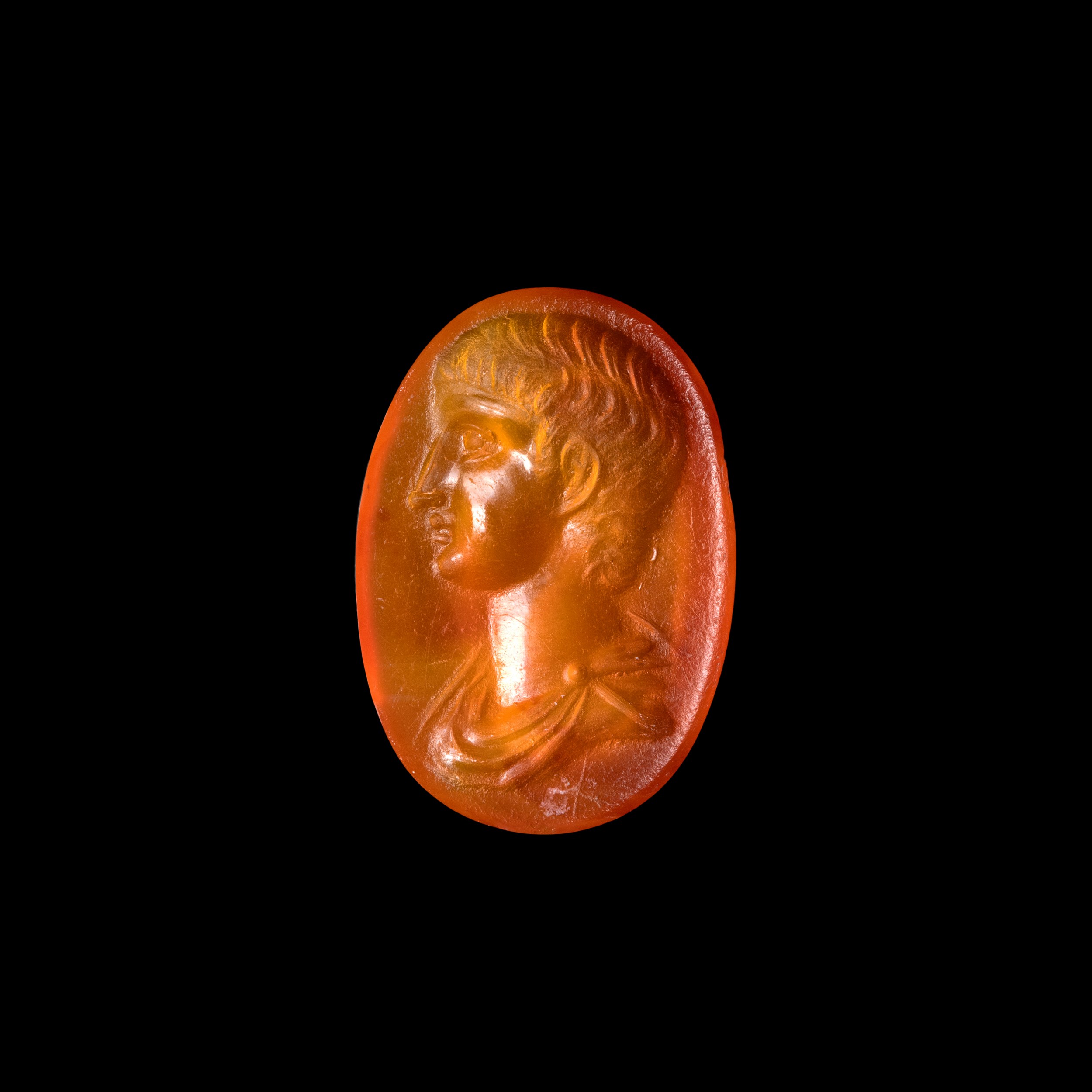 *A Roman carnelian intaglio from the Sangiorgi collection. Youth. 